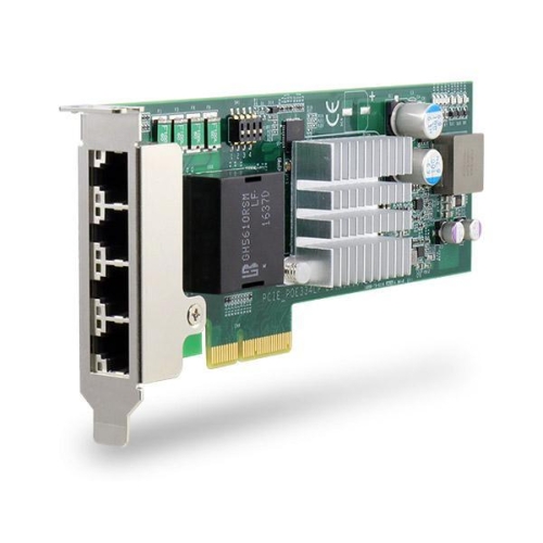 Neousys PCIe-PoE334LP Carte de surveillance Gigabit à 4 ports pour serveur, à profil bas