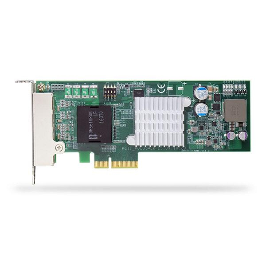 Neousys PCIe-PoE334LP Carte de surveillance Gigabit à 4 ports pour serveur, à profil bas