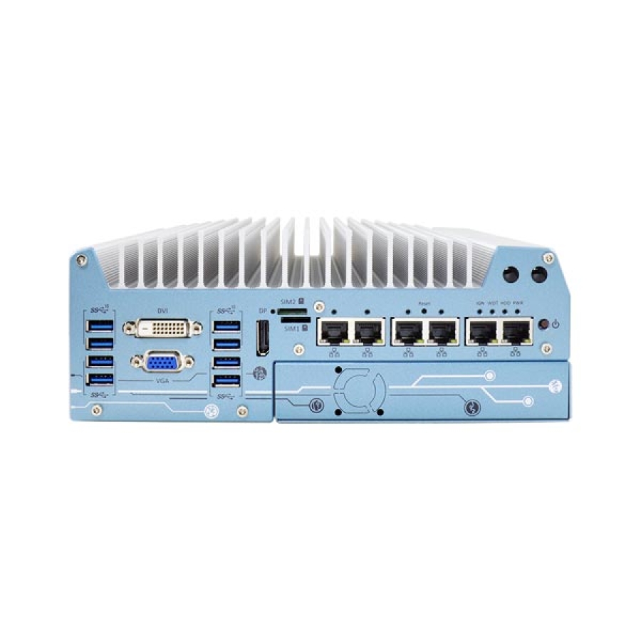 Intel 8th Gen Fanless System with Wide Operating Temp and PCI Expansion