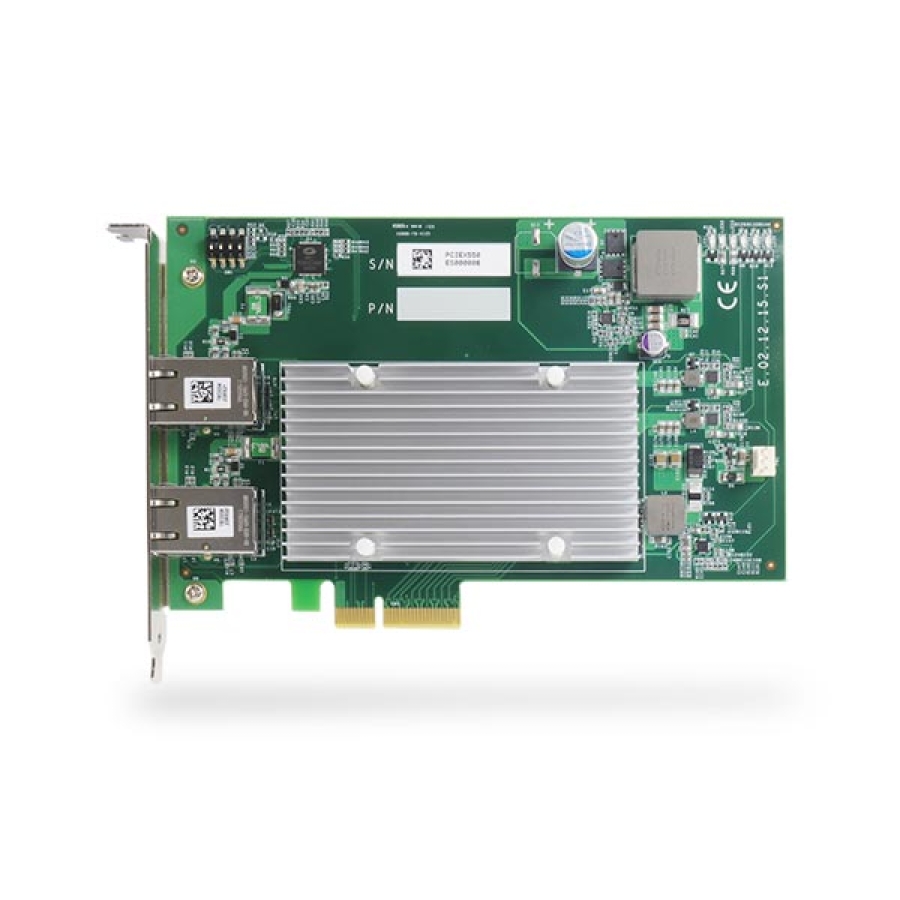 Neousys PCIe-PoE550X 2-Port 10GbE Netzwerkadapter mit IEEE 802.3at PoE+ Karte