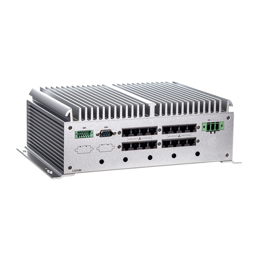 7th Gen Fanless Railway PC with 16 PoE Certified EN50155