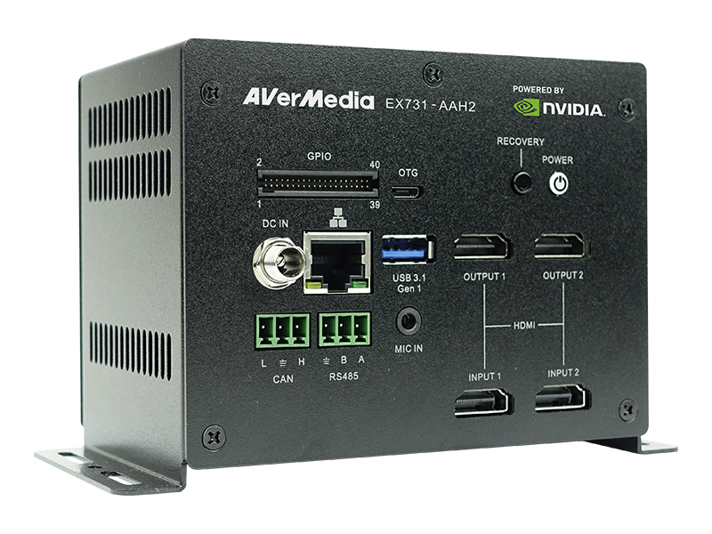 AVerMedia EX731-AAH2-2AC0 NVIDIA Jetson TX2 Standard Box PC w/ 1x GbE RJ-45 Port