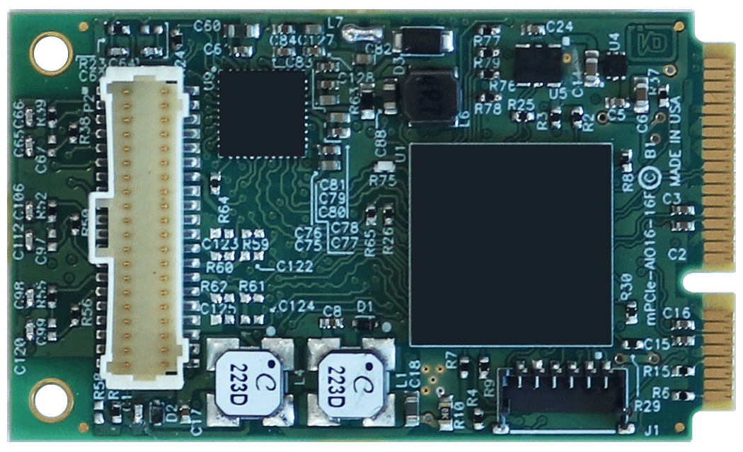 Access IO mPCIe-AIO16-16FDS 16-Bit 1 MHz x 2 Mini-PCIe Card