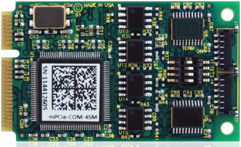 2 & 4-Port Multi-Protocol RS-232 422 485 PCI Express Mini Cards