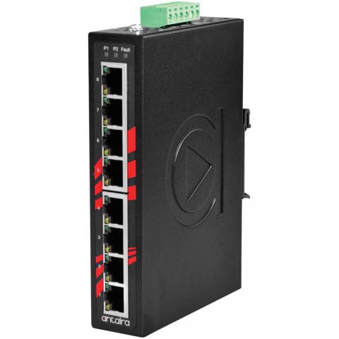 8 Port 10/100/TX Industrial Ethernet Switch Unmanaged Ext Temp