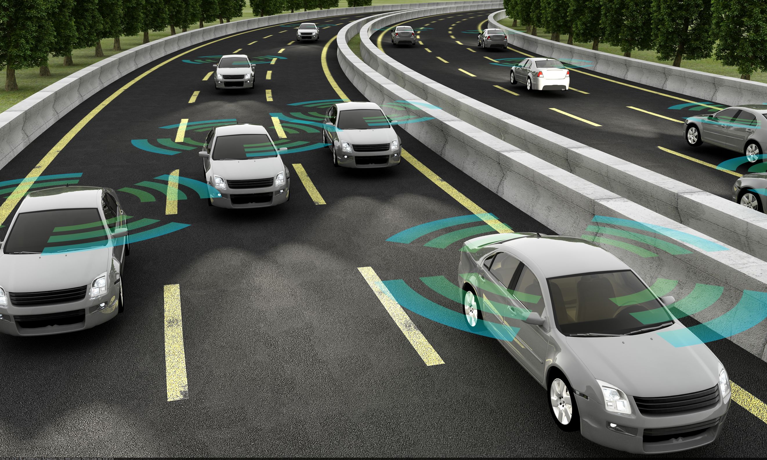 Autonomous vehicles driving